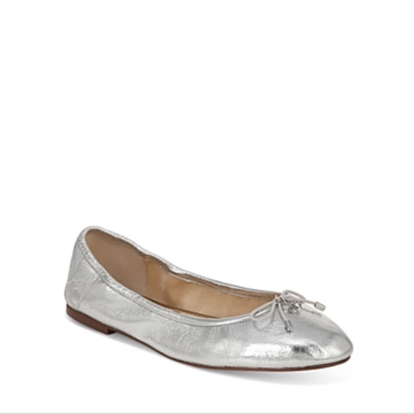 Sam Edelman Felicia Womens Flats Soft Silver Size US 8 EU 38.5 NWT - Picture 1 of 5